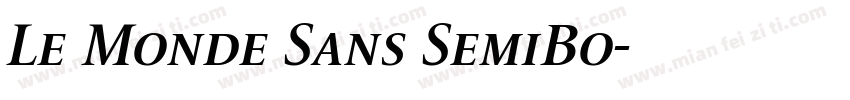 Le Monde Sans SemiBo字体转换